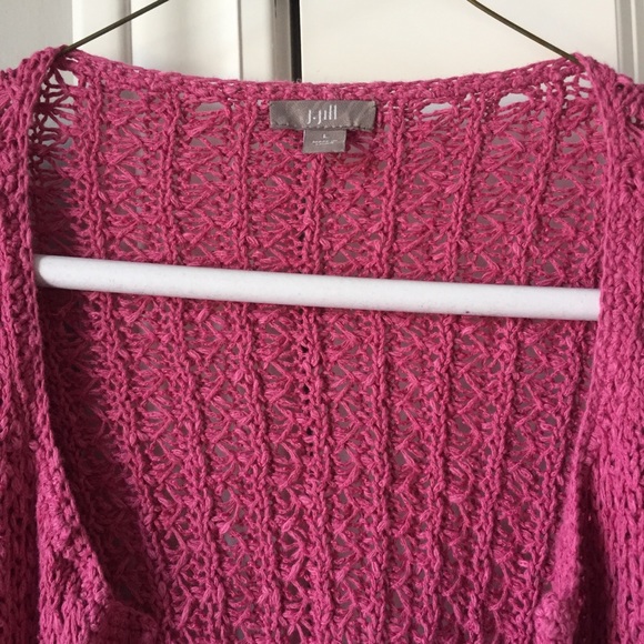 NWT pink knit J. Jill cardigan - Picture 2 of 8